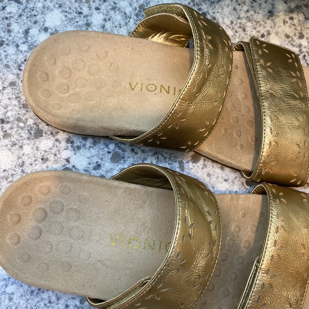 Vionic Gold Sandals - Picture 3 of 5